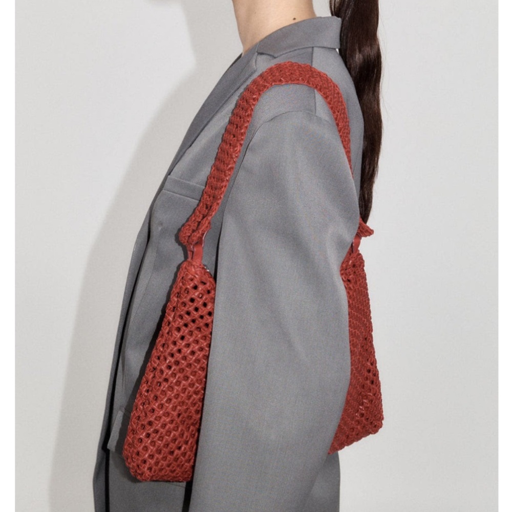 St. Agni Terracotta Crochet Shoulder Bag